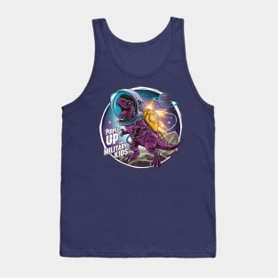 purple up for military kids dino astronaut lovers funny Tank Top